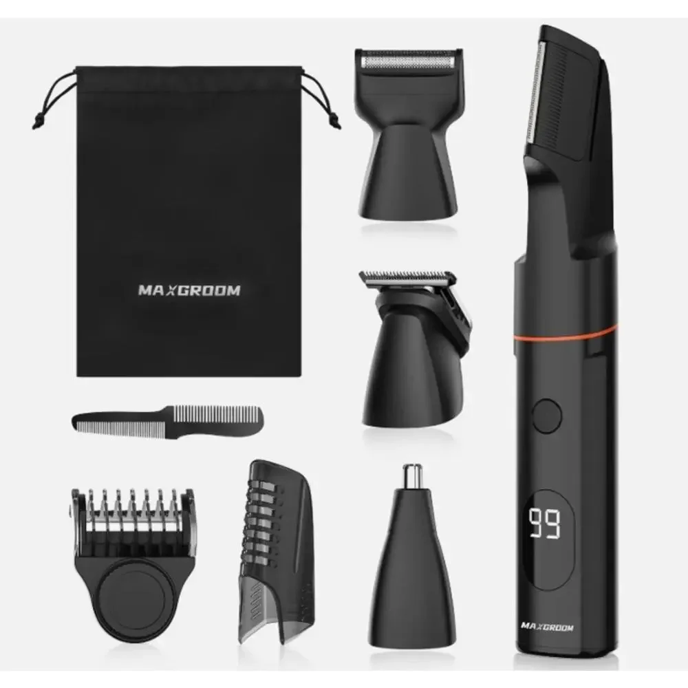 MaxGroom Body Shaver Set, 4 in 1, LED Display, USB Rechargeable, Open Box